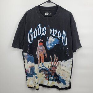 Godspeed  Skeleton Palm Astronaut Graphic Tee Shirt Top Men Size XL NWT Crew